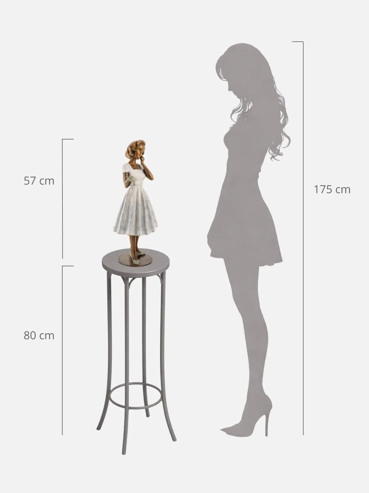 sculpture bronze femme Clémentine échelle dimensions