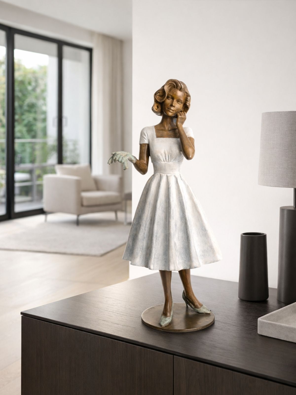 clementine sculpture en bronze femme intérieur décoration contemporaine