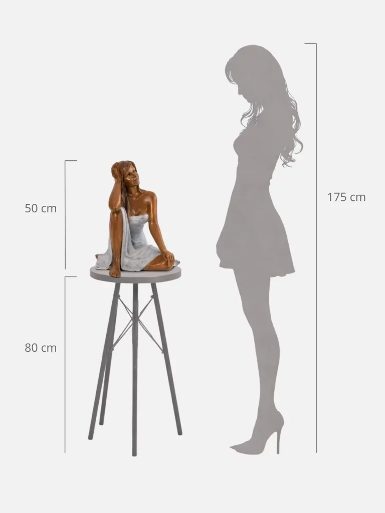 sculpture bronze femme Léa échelle dimensions