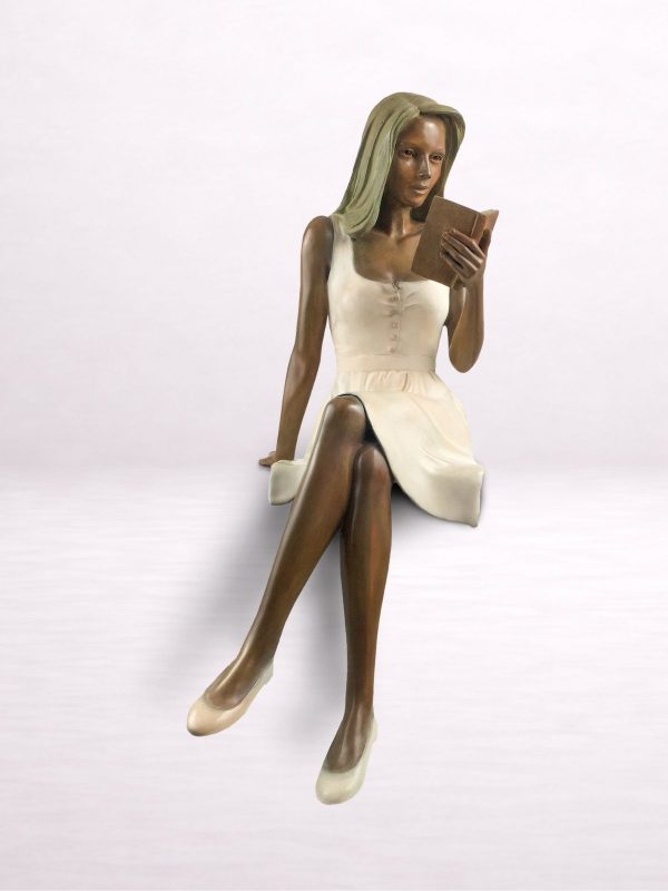 mathilde sculpture bronze femme assise