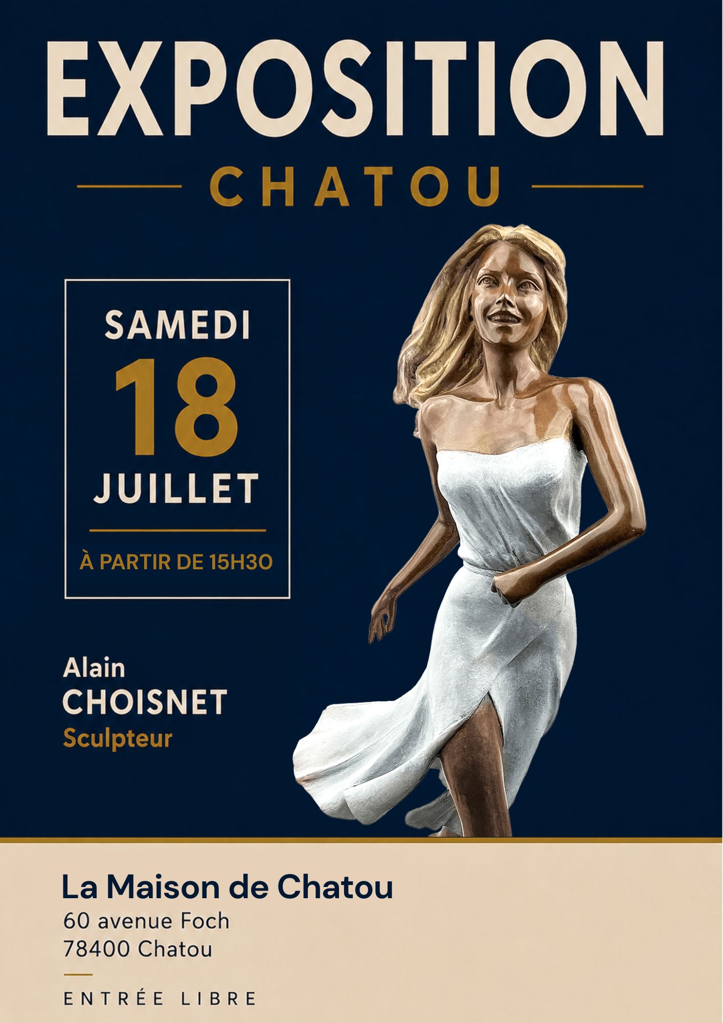 Exposition de sculptures à la maison de Chatou